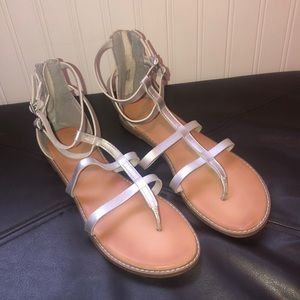 old navy silver sandals